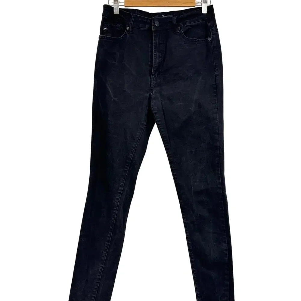 Kancan Black High Rise Skinny Jeans Stretch Womens 28 Zip Fly Casual Stretch